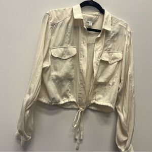 Topshop Cropped Blouse